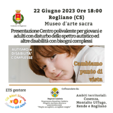 Centro polivalente Autismo e disabilità complesse – Incontro a Rogliano